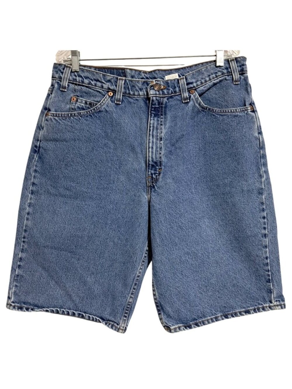 Vintage Levis 550 Jean Shorts Mens Size 38 Relaxed Fit Blue Cotton Denim 90s